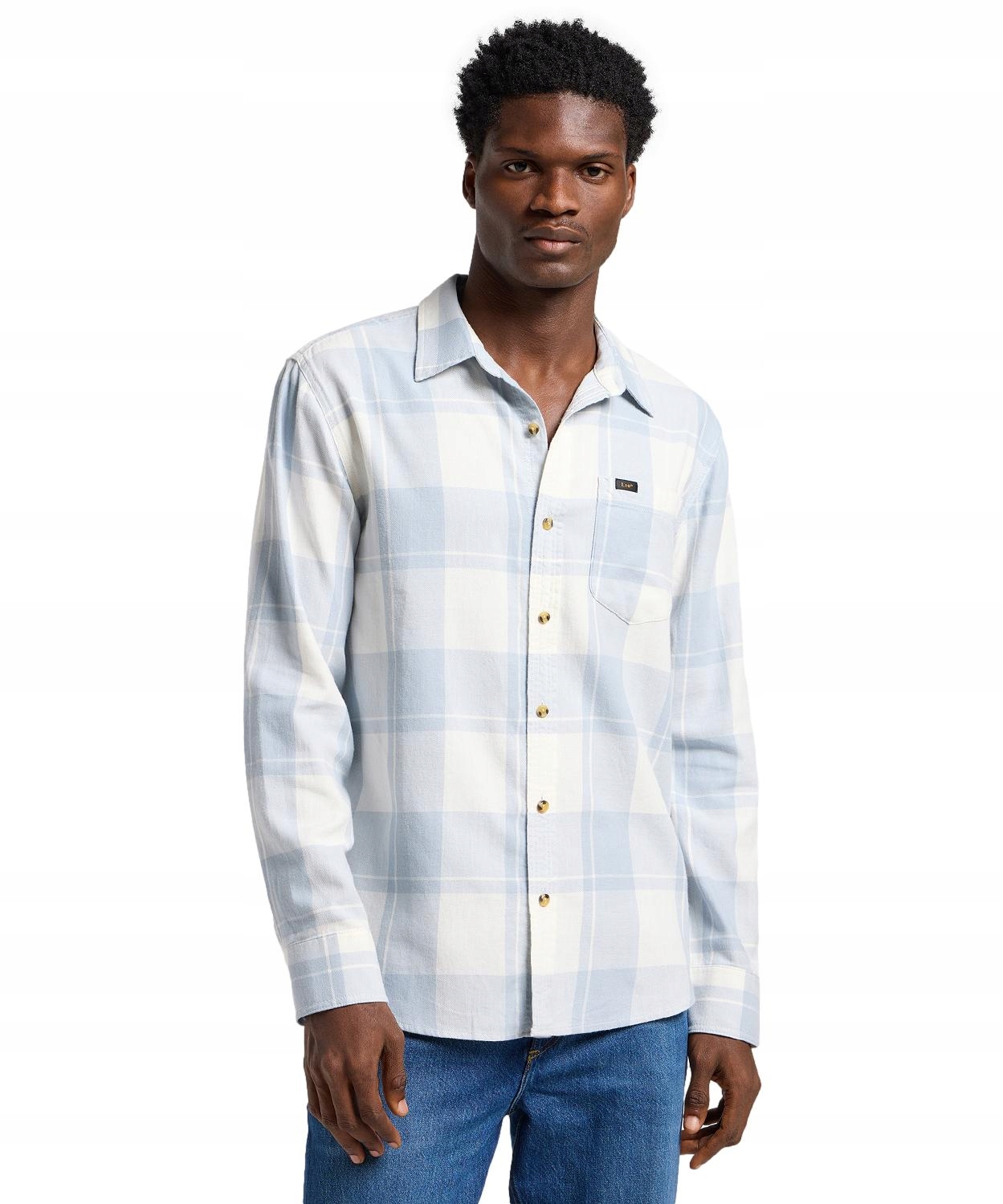 Košile Lee Mercantile Shirt 112364144 Ecru Concrete M
