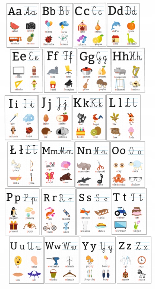 Plansze Alfabet Literki do nauki - foliowane ISBN 9788395473739