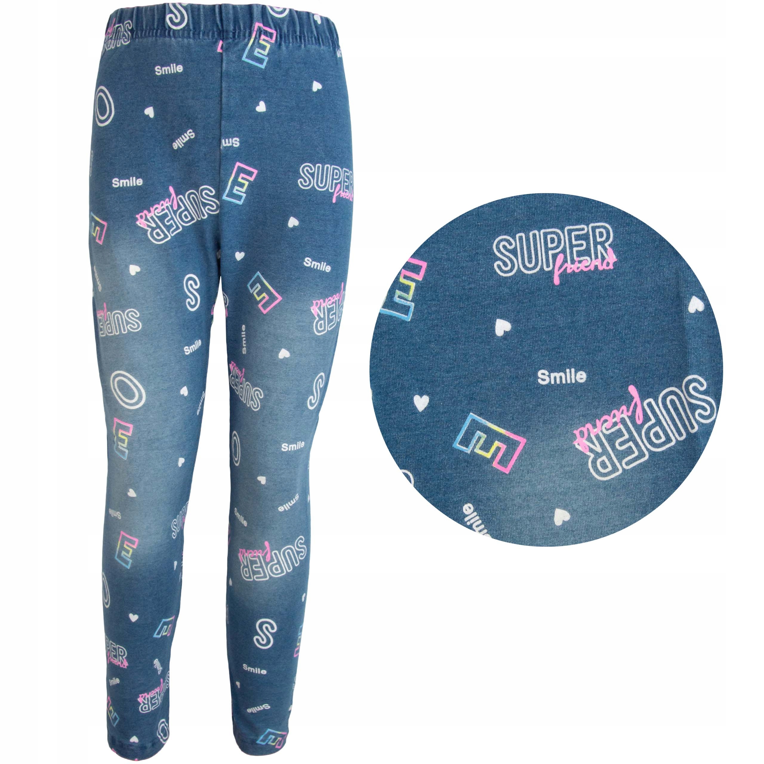 

Legginsy Bawełniane dziewczynka Getry jeans 104