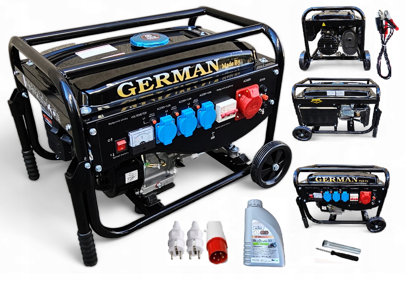 Elektrocentrála A8 5,2 kW Kola Měď proud Avr+ Měděný Stojan German