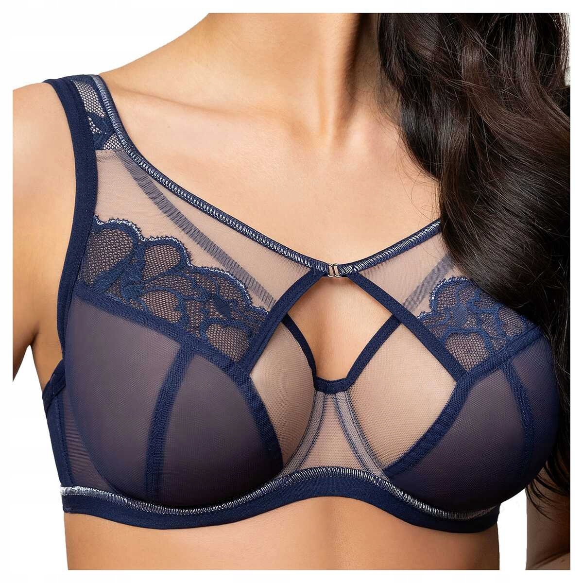 Gorsenia měkká podprsenka s kosticemi Saanvi 758/1 tmavě modrá 90B