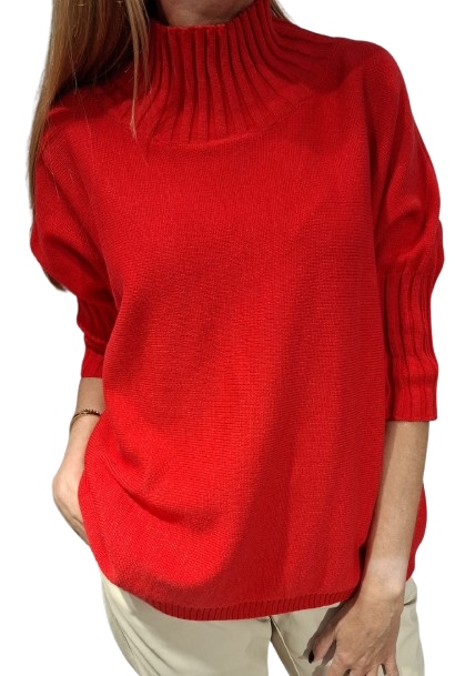 Cocomore Pologolfový svetr Červený New