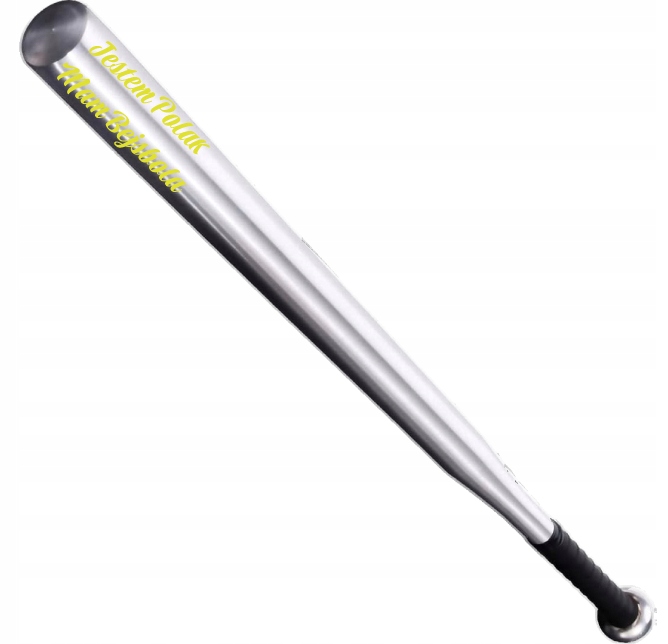 Kij Bejsbolowy Baseballowy Metalowy Srebrny 900G Jestem Polak Mam Bejsbola Marka inna