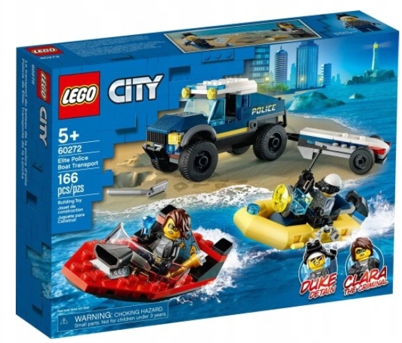 Lego City 60272 Transport Łodzi Policji Specjalnej