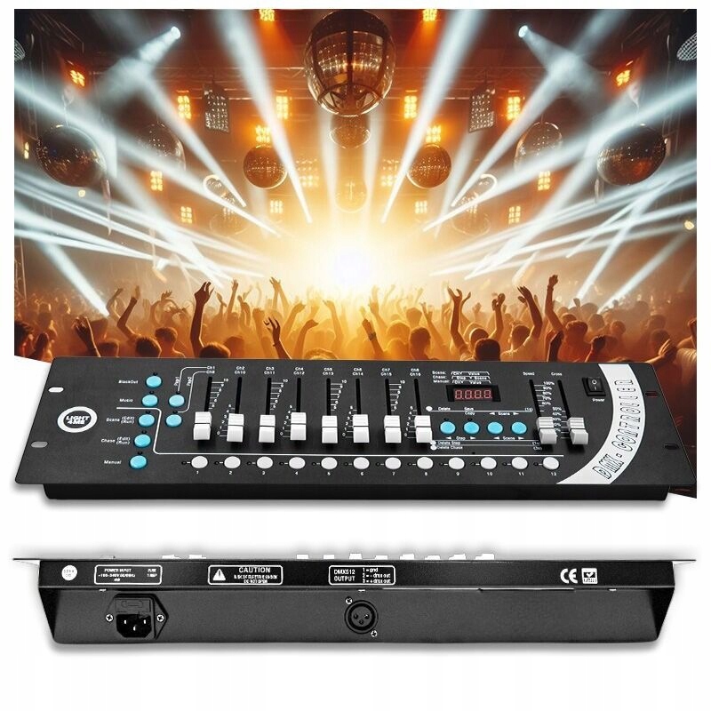 Kompaktowy suwakowy sterownik DMX Light4Me DMX 192 kanały v2