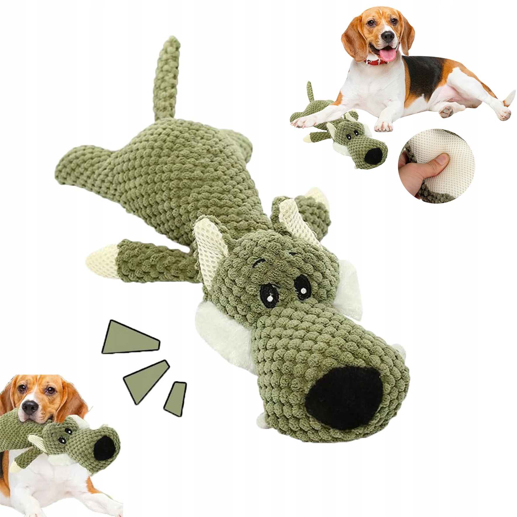 Levně Hračka Pro Psa Vlk Nezničitelná Pevné Švy Snadné Čištění Interaktivní Hračka