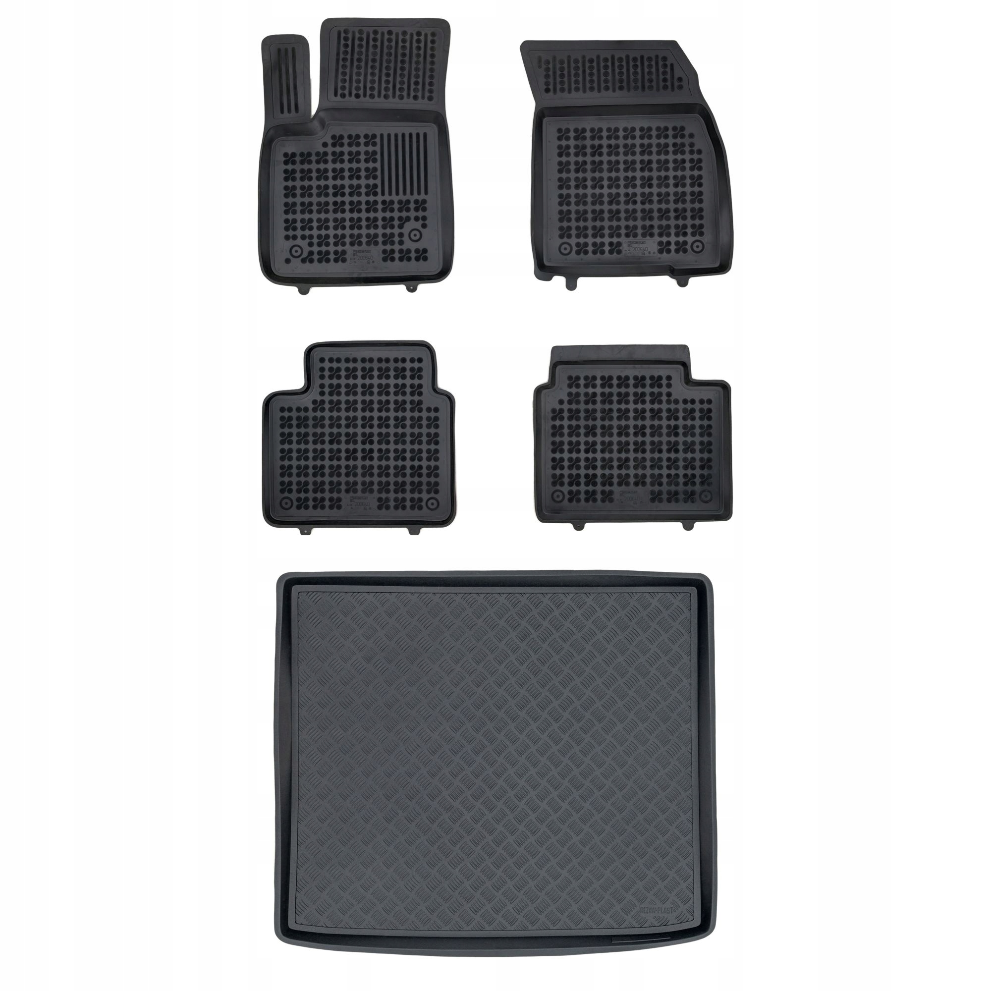 Sada čiernych kobercov plastová rohož pre Ford Focus IV od roku 2018