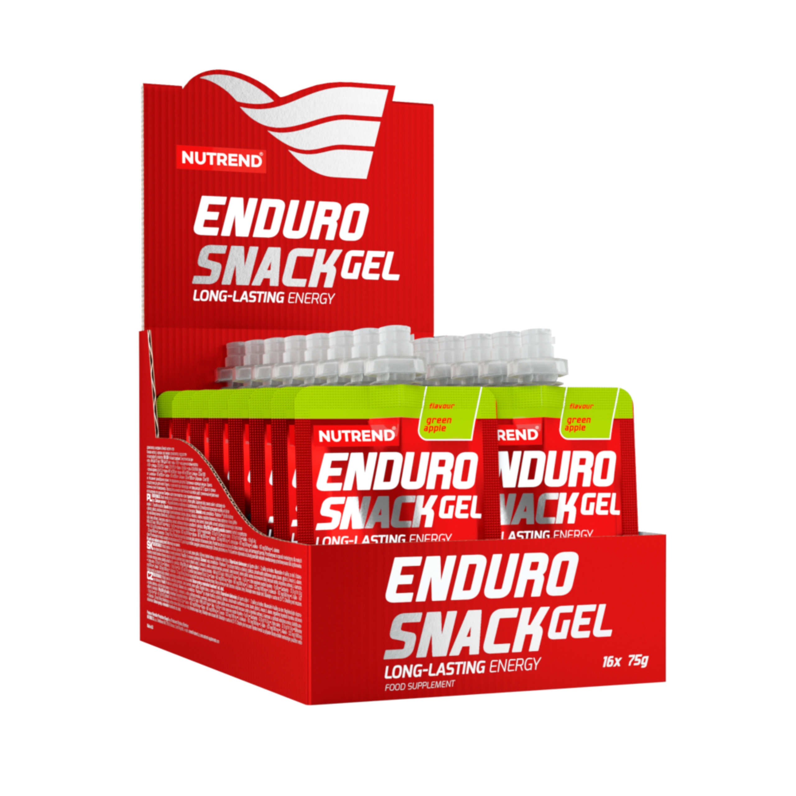 Energetický Gel Nutrend Endurosnack 16x75 g Jablko Bcaa Taurin Uhlí