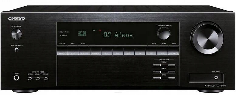 ONKYO TX-SR494 DAB czarny 7.2 160W DOLBY ATMOS Model TX-SR494-B