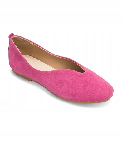 Dámské kožené baleríny růžové Jankowski JK/P-3-130 Pink vel.36