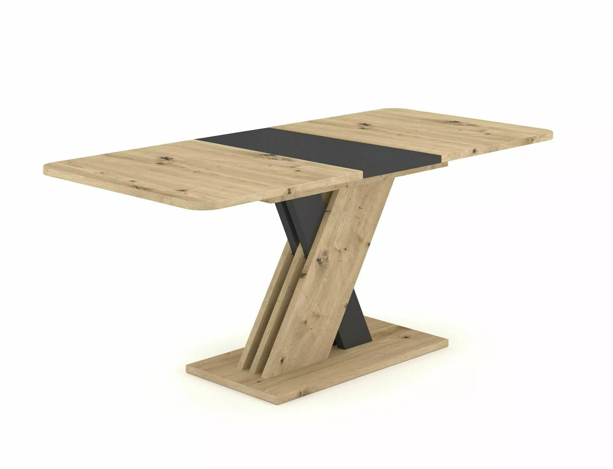 Rozkladací stôl Exel dub artisan/antracit 140-180 cm Sig