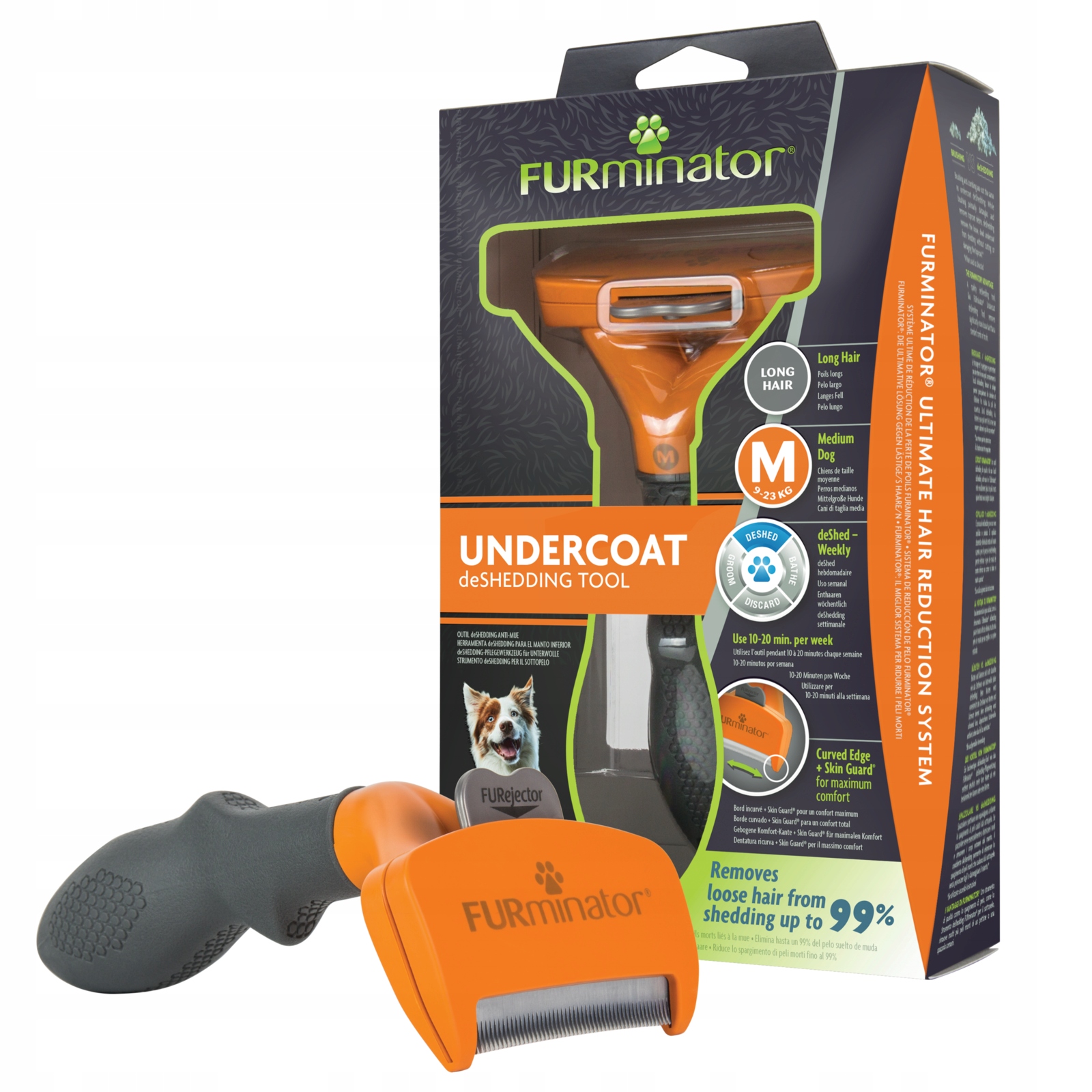 

Furminator dla psów długowłosych - Medium