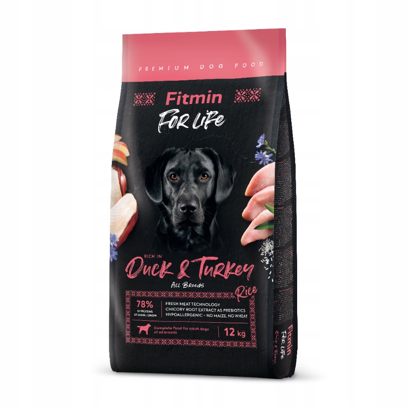 Levně Fitmin Dog for Life Duck & Turkey Krmivo pro psy kachna a rýže 12 kg