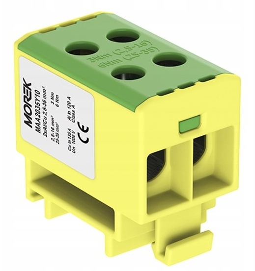 

Złączka 2xAl/Cu 2,5-35mm² Żół-zie Morek MAA2035Y10