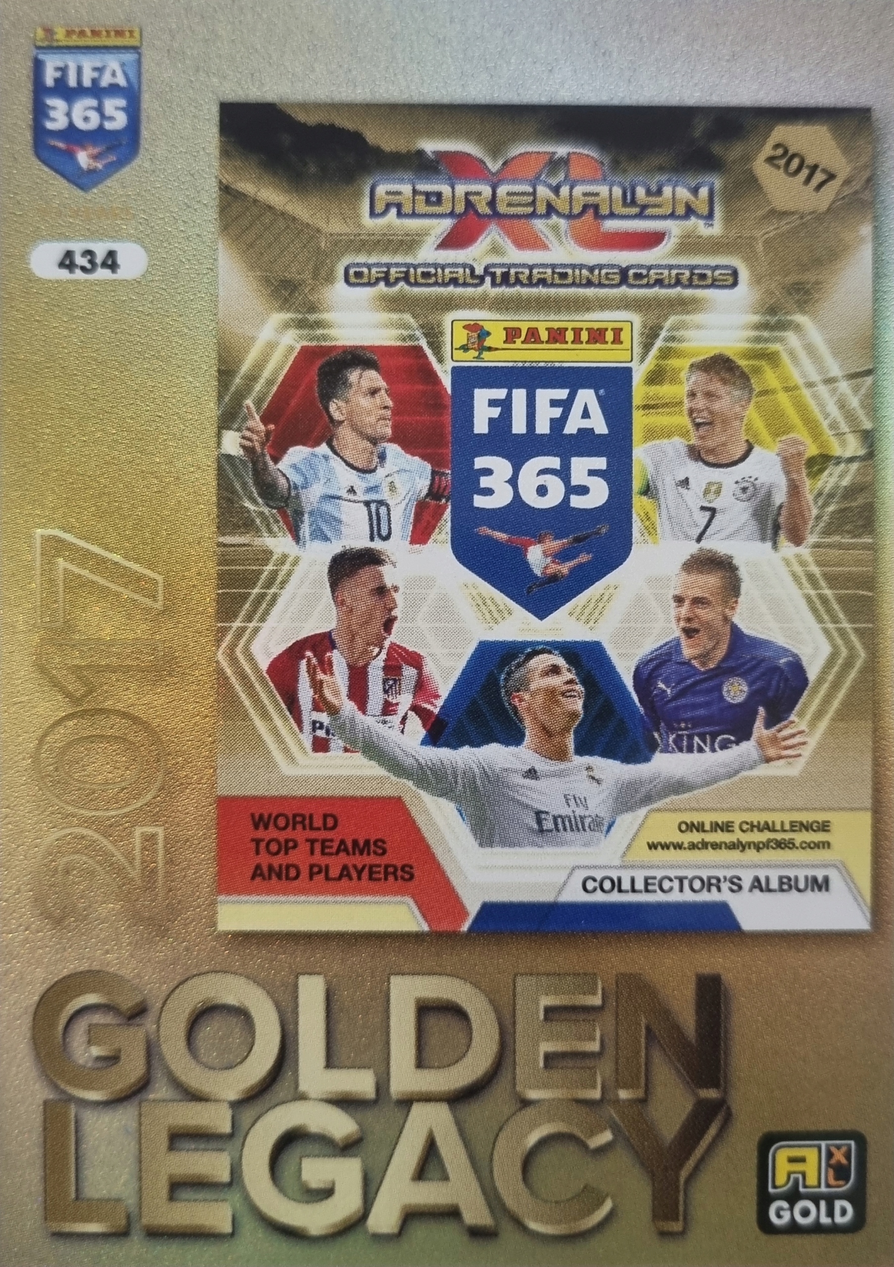 Fifa 365 2025 Gold 434 Golden Legacy Panini Album Card 2017