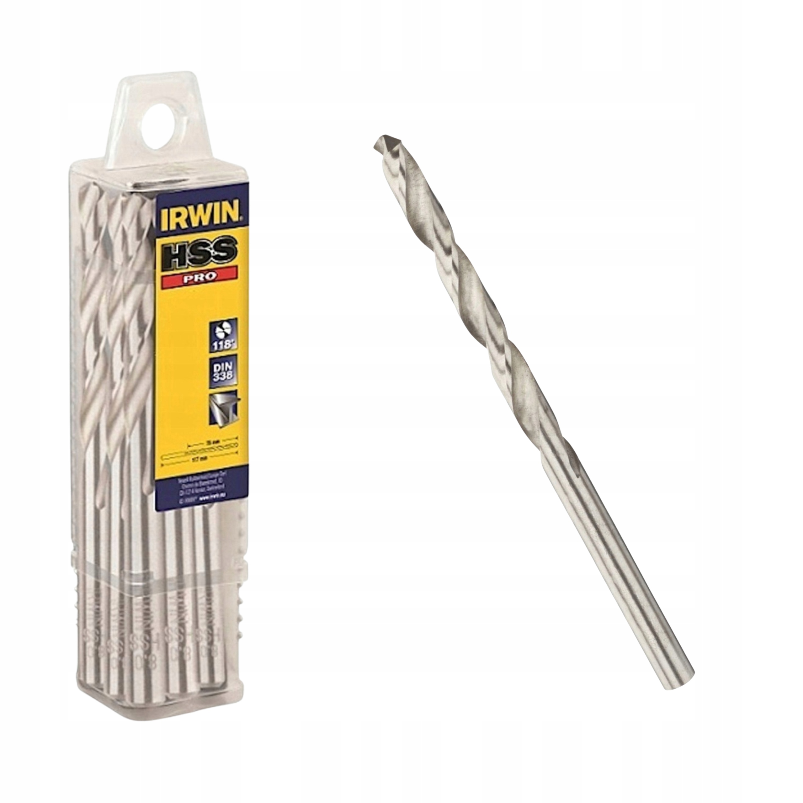 Irwin Vrták do kovu z litiny a plastu 12,5 mm Hss Pro DIN338 5ks