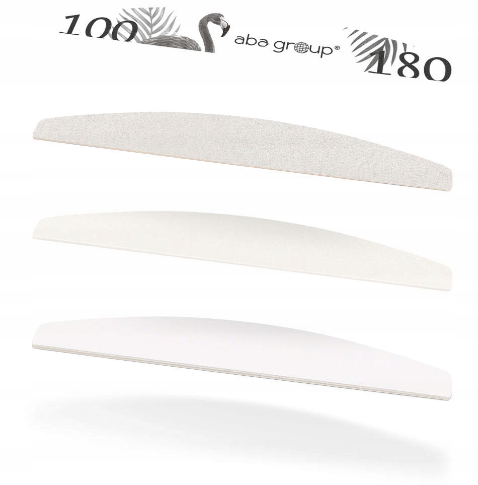 Pilnik do Paznokci Półksiężyc Łódka 100/180 50 sztuk Standard Aba Group Typ półksiężyc (łódka)