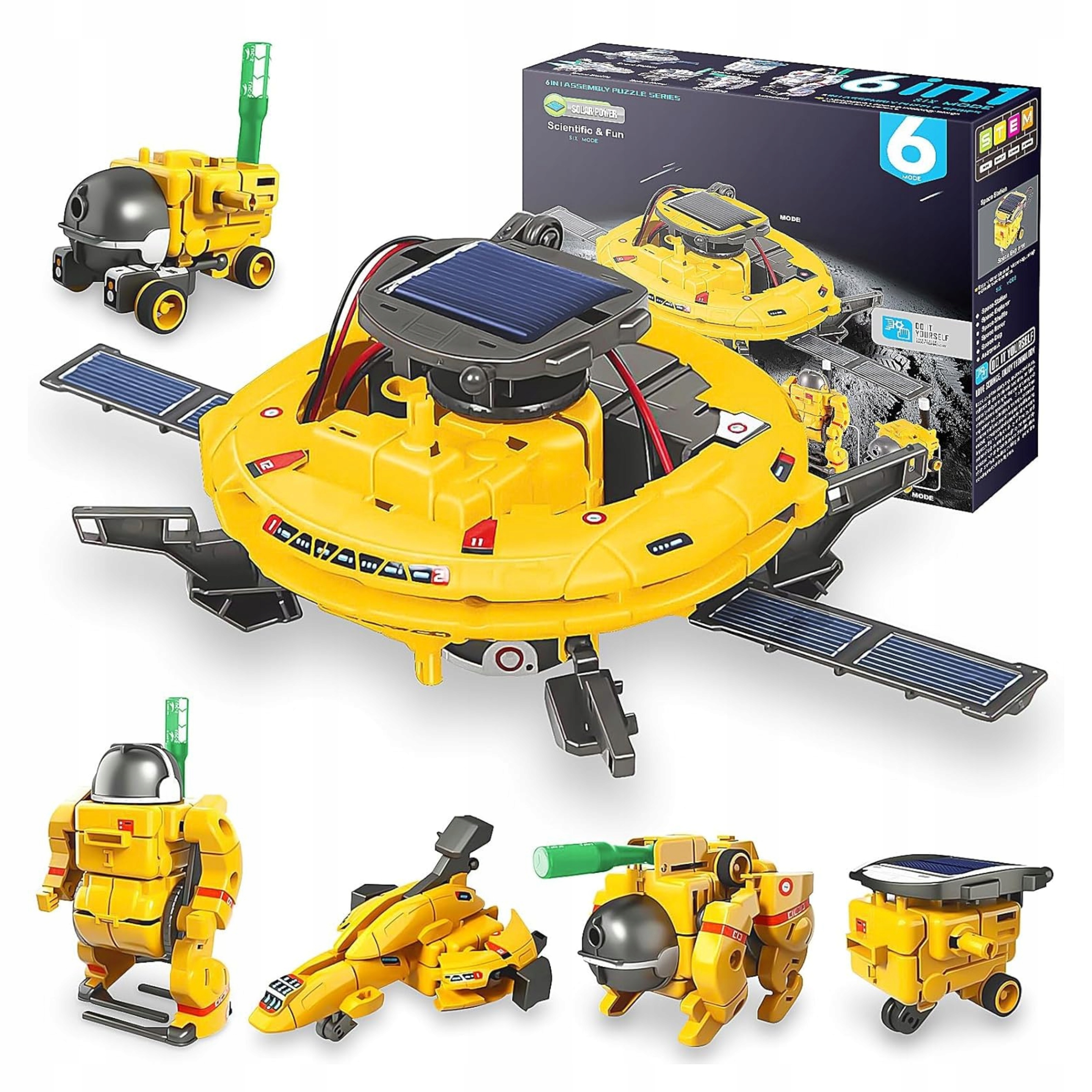 SOLÁRNY ROBOT 6v1 KONŠTRUKČNÁ SADA HRAČKA PRE DETI MINI PANEL ZI-02-2