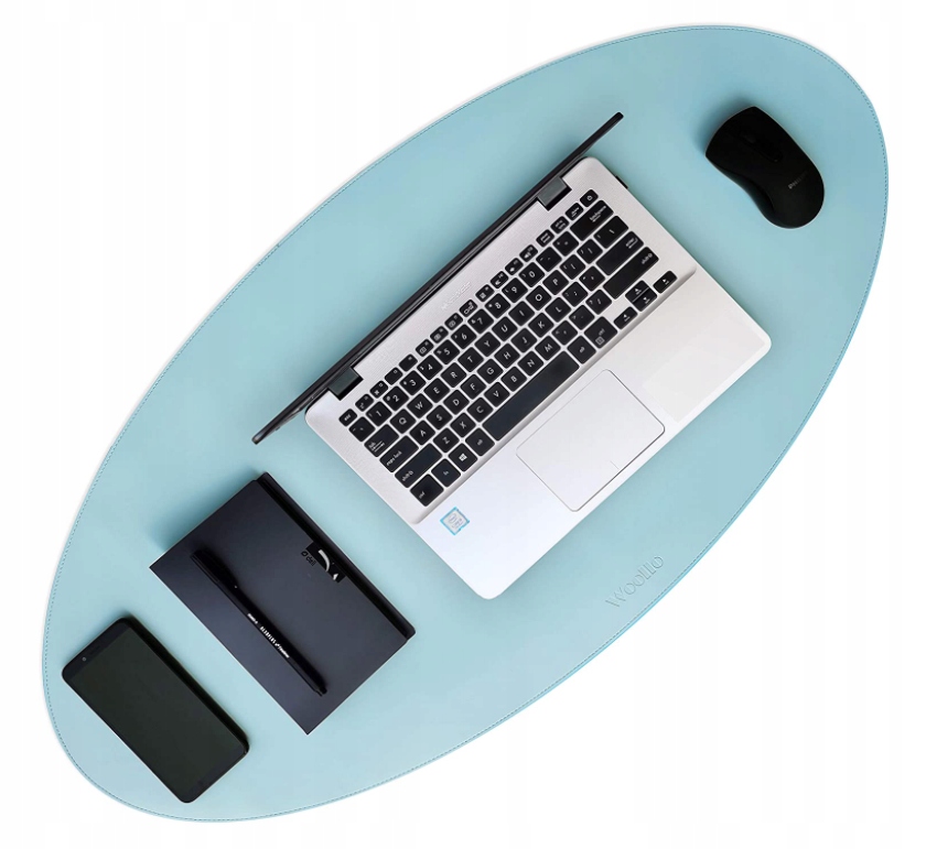 Duża Podkładka Pod Mysz 90 cm owalna dwustronna róż i błękit