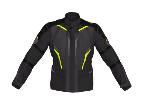 Textilná Bunda Ozone Tour III Black/fluo Yellow 7XL