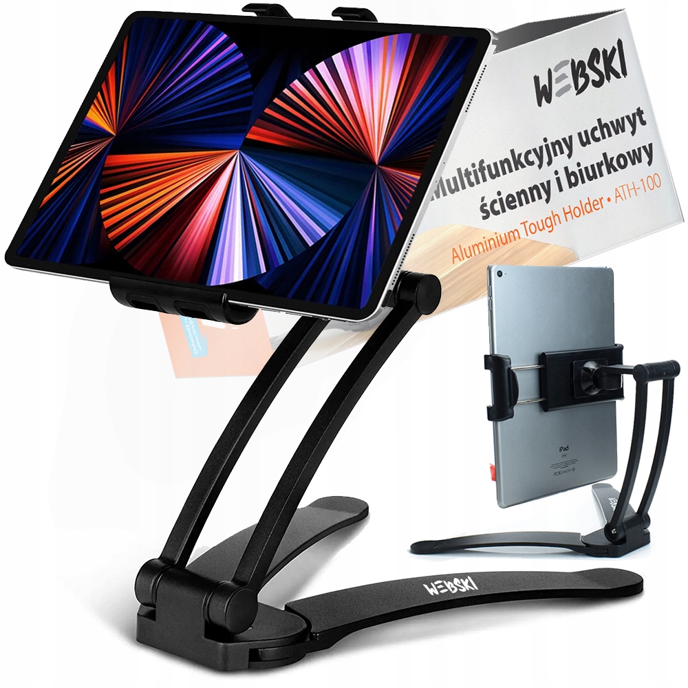 Uchwyt na Tablet telefon Statyw do biurka na ścianę Wysięgnik z Regulacją