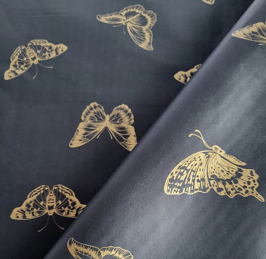 

Bibuła ozdobna do pakowania 50x75 Motyl czerń