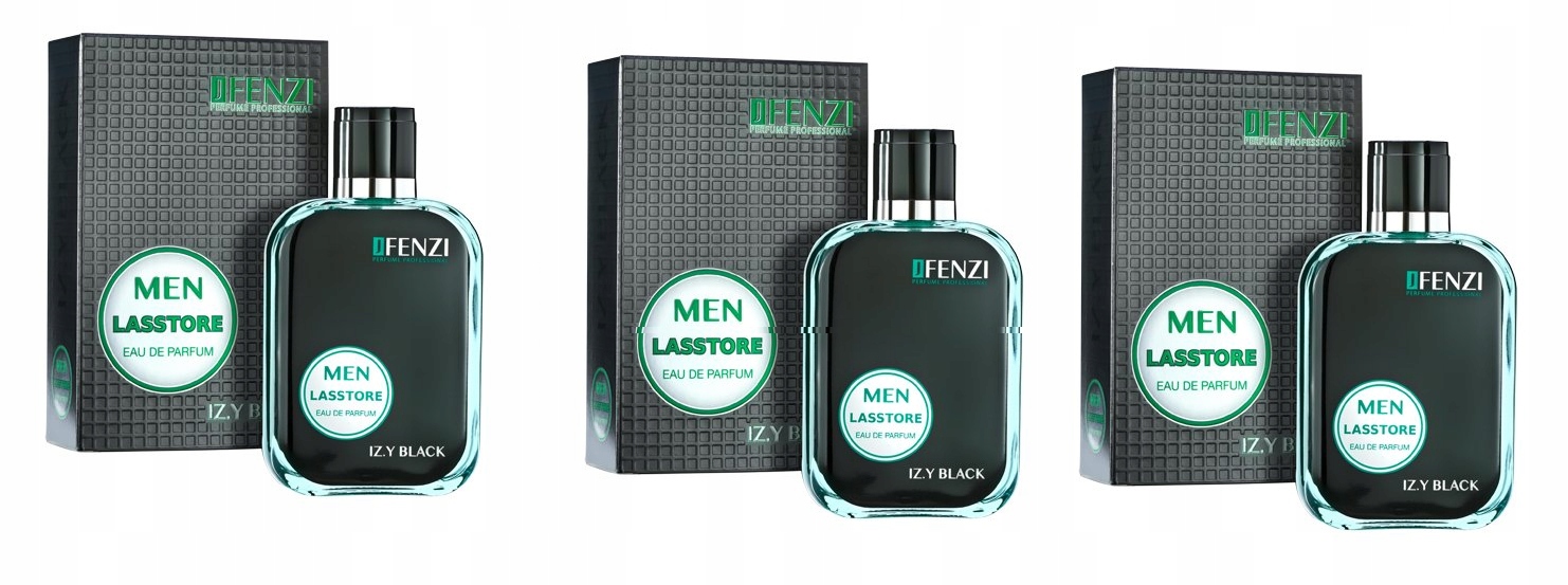 JFenzi Lasstore Izy Black 3x100 ml pánská parfémovaná voda