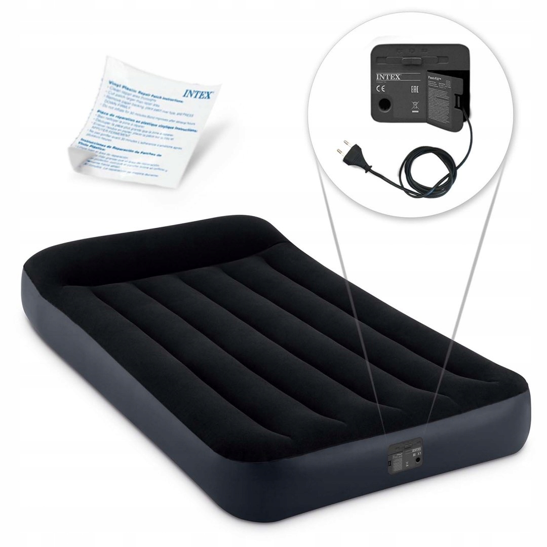 Materac dmuchany INTEX 64146 TWIN PILLOW REST CLASSIC 99x191x25 cm Marka Intex
