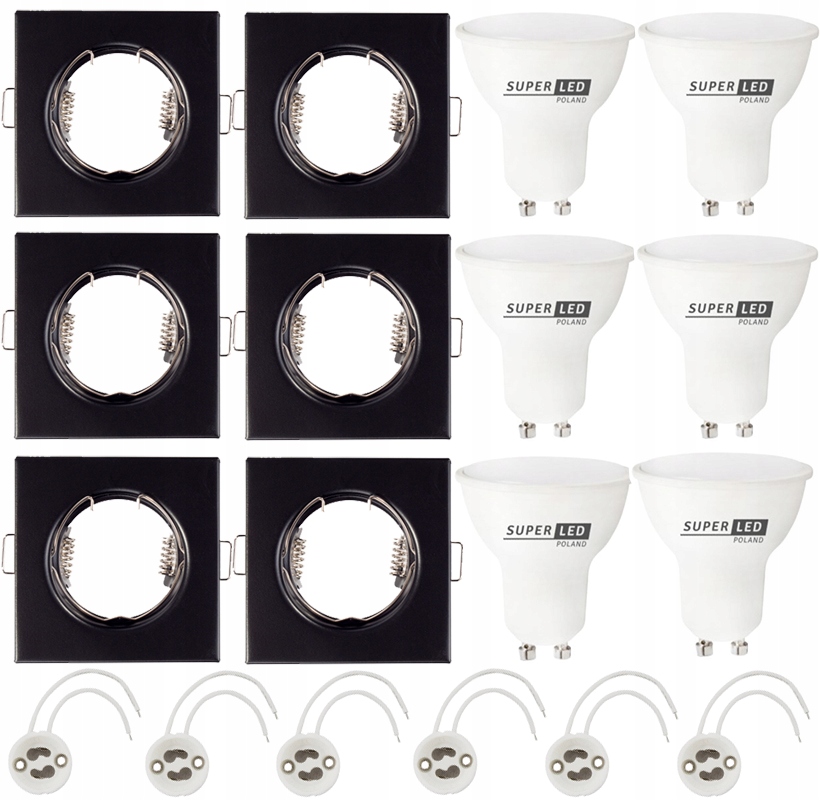 

6x Oprawa sufitowa halogenowa żarówka GU10 Led