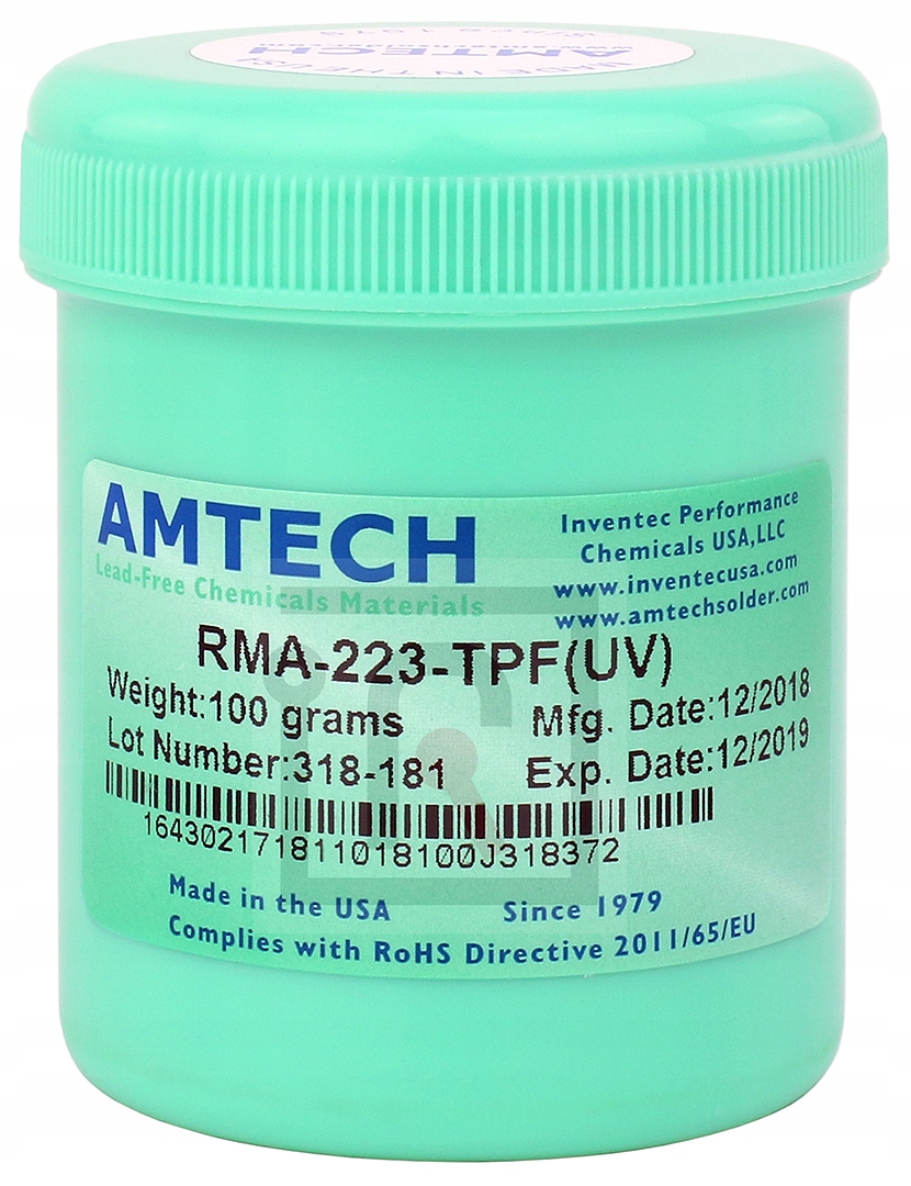 Tavidlo Amtech RMA-223-TPF(UV) 100 g Flux Pájecí Pasta Gel Pro Pájení