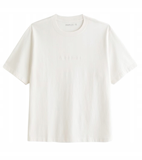 tričko Abercrombie&Fitch tričko L heavyweight krémové