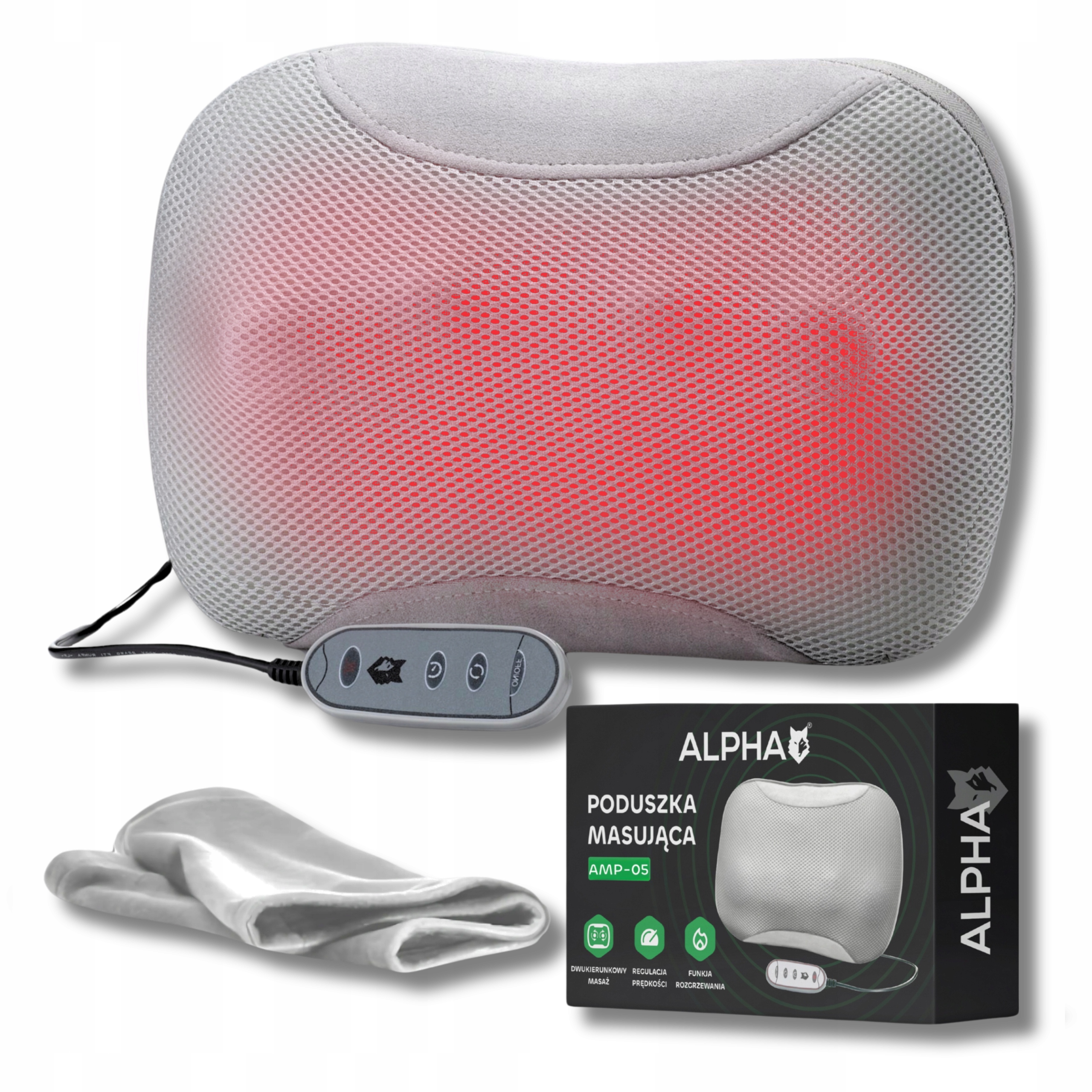 Masażer Do Pleców, Ciała, Szyi, Karku Poduszka Masująca Shiatsu Alpha