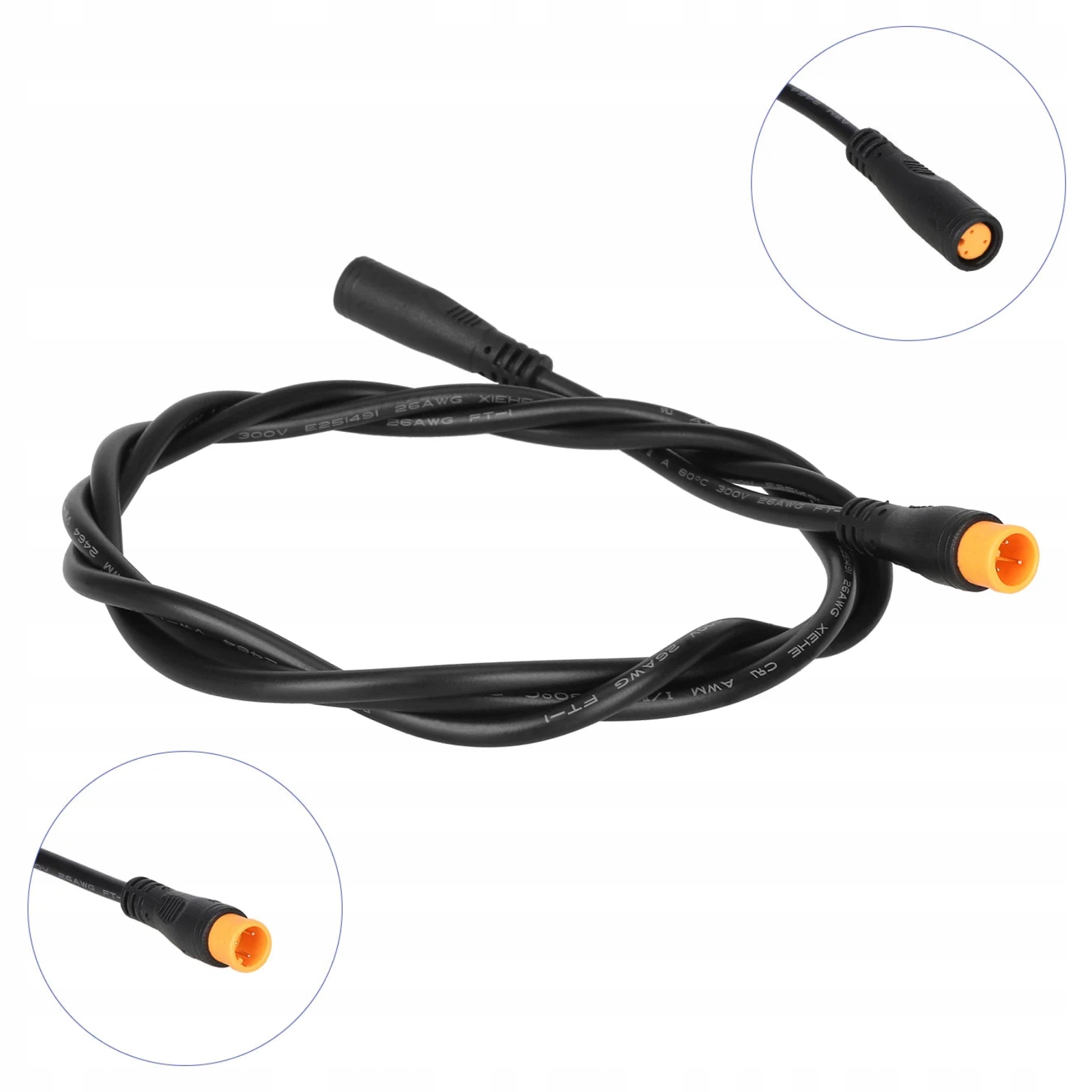Uniwersalny Kabel Przewód Higo 3 Pin Męski, Żeński 100 cm