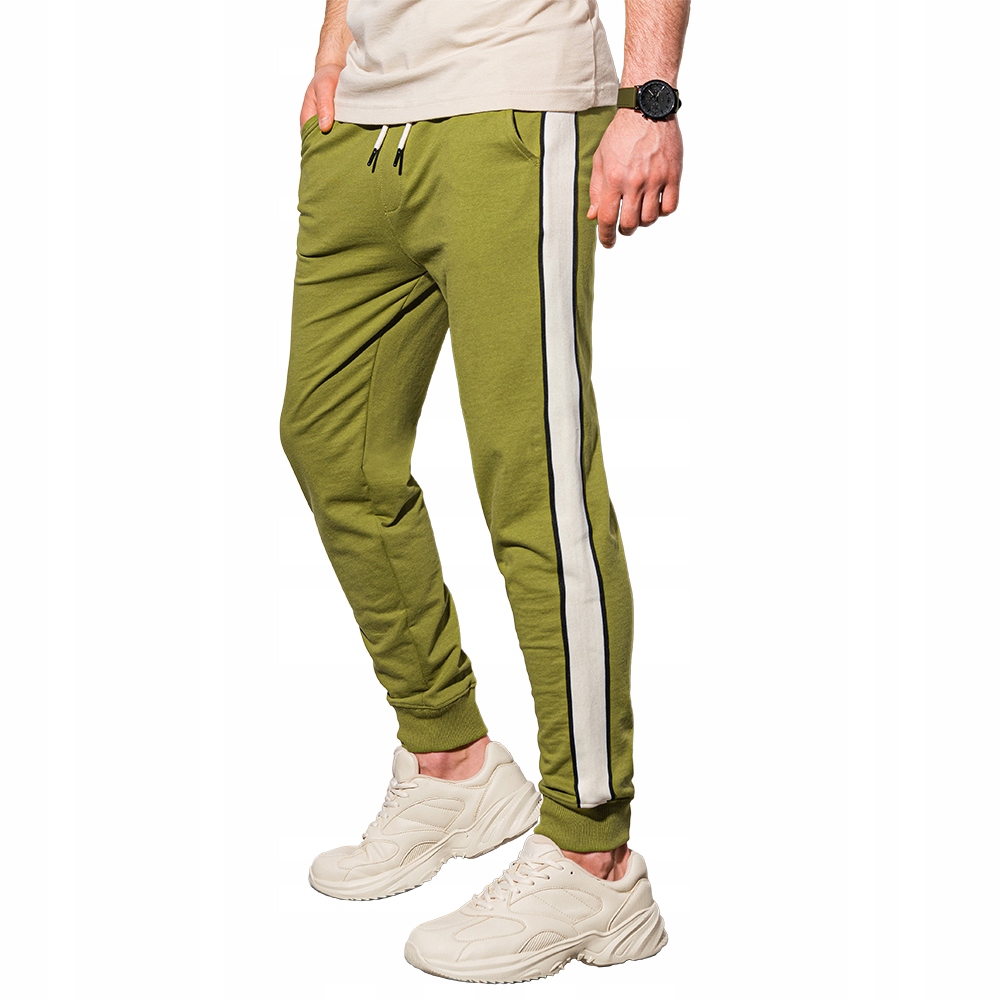 

Spodnie męskie dresowe joggery P951 oliwkowe XXL