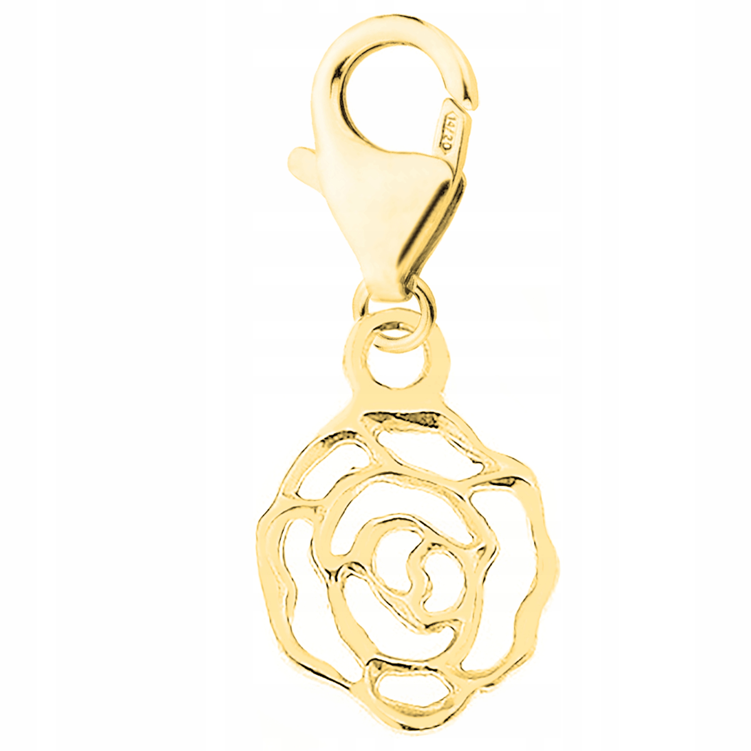 Zlatý přívěsek Květina Růže Květina Tulipán Stříbro 925