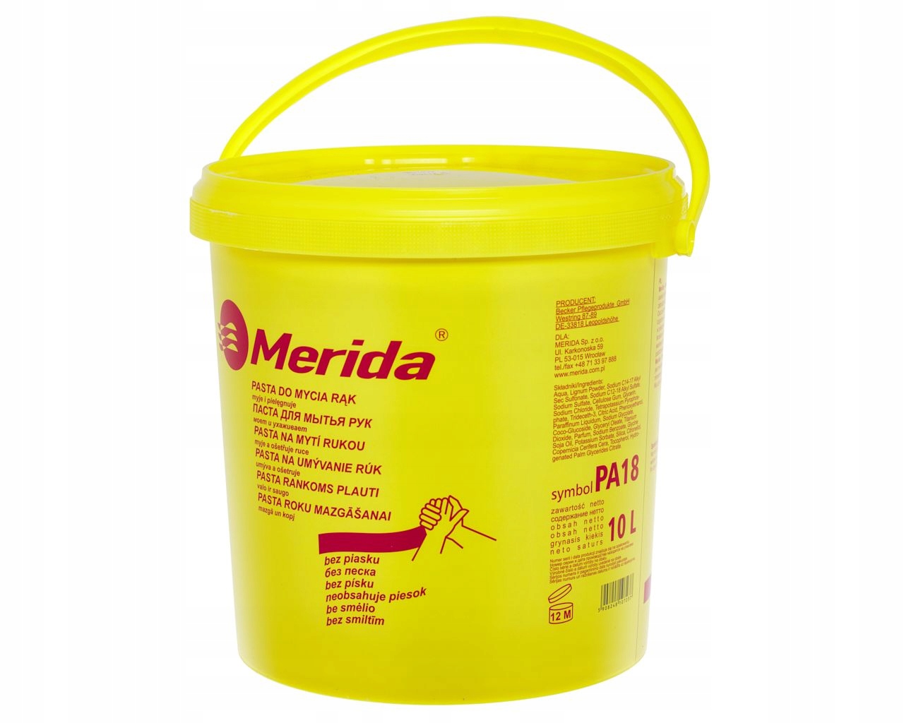 

Merida Pasta Do Mycia Rąk Wiadro 10 Litrów PA18
