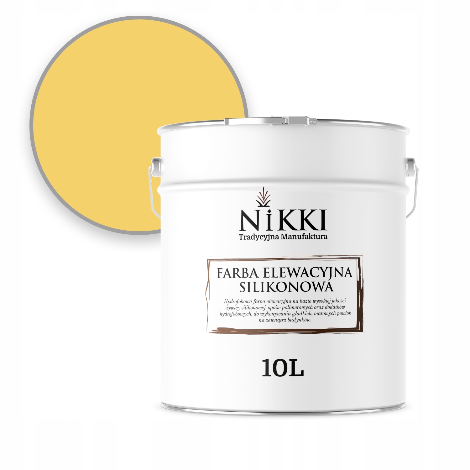 Fasádna Farba 5 L Žltá Citrónová F624 Odolná Voči Uv Zelenaniu