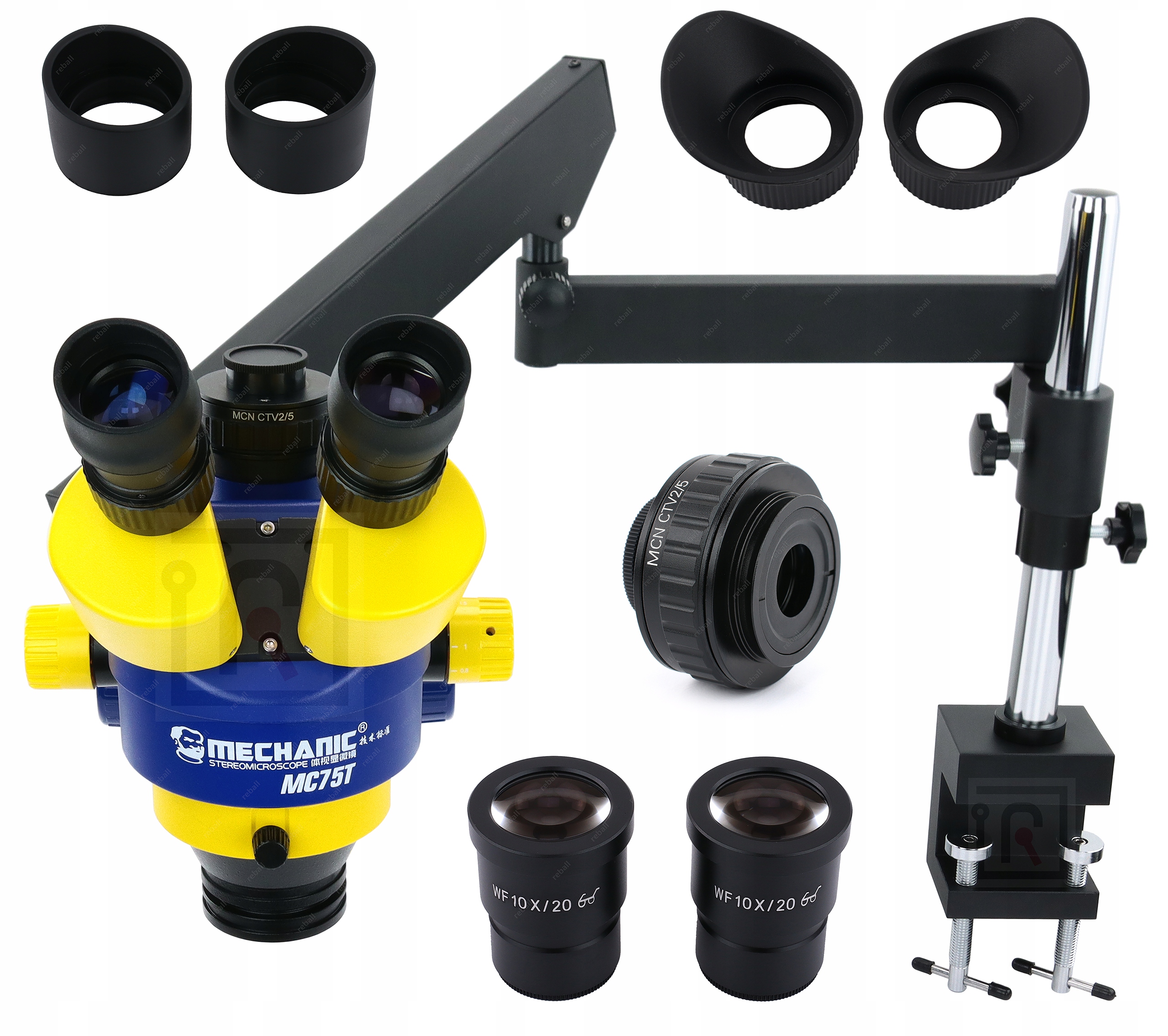 Triokulární Stereoskopický Mikroskop MC75T-M1 45x Kloub 9kg Mcn CTV2/5