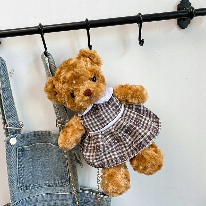 Miś przytulanka w sukience BRĄZ 30cm fiolet F0210 EAN (GTIN) 5902510218508