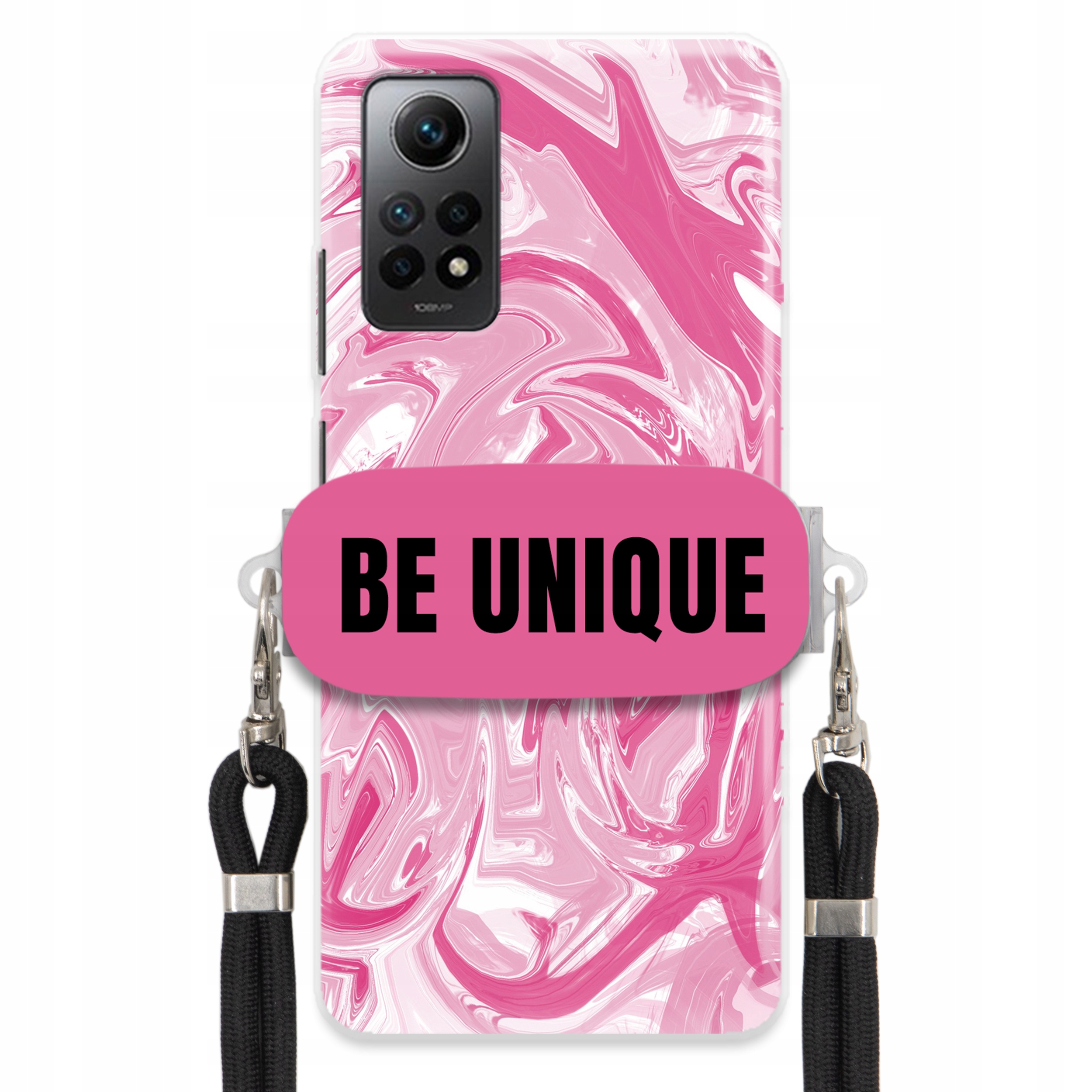 Pouzdro pro Realme 13 4G Case Uchytky Šňůrka Černá Růžová Mramorová Be Unique