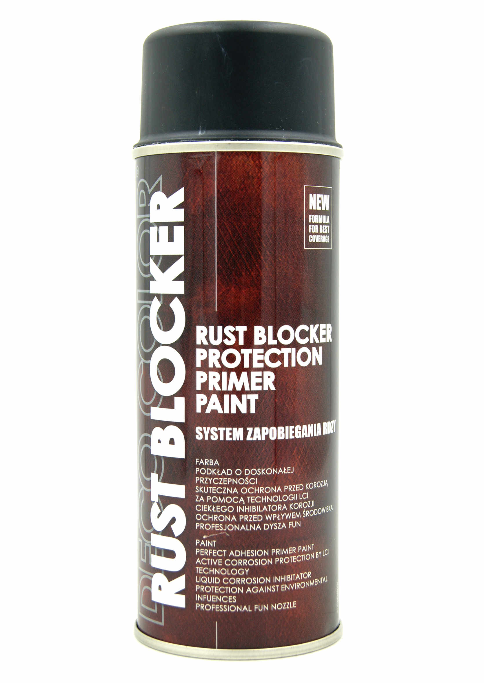 FARBA SPRAY NA RDZĘ 4w1 RUST BLOCKER CZARNY 400ML