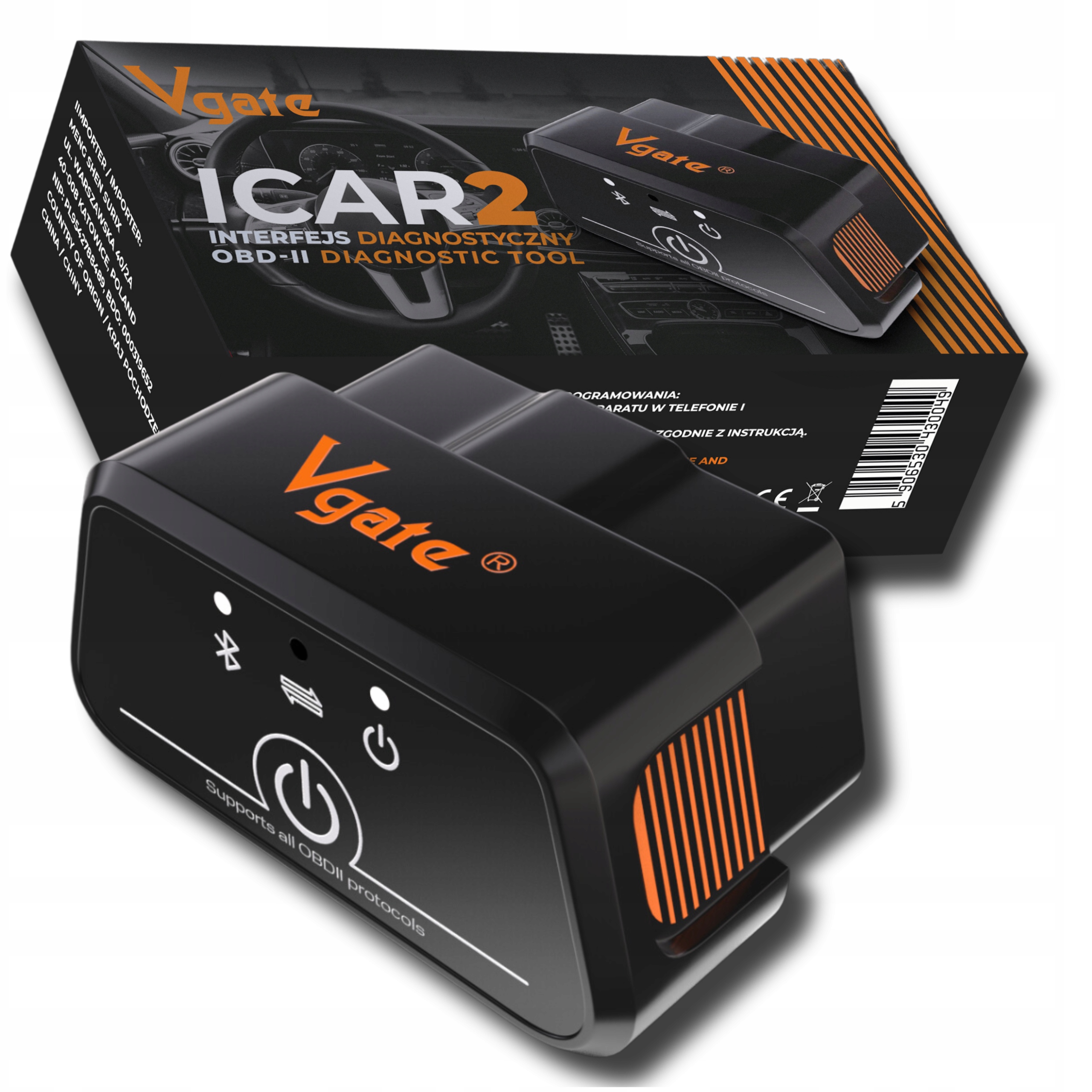 Najnowszy Tester Diagnostyczny Vgate ICAR2S Bt 3.0 OBD2 ELM327 Pl