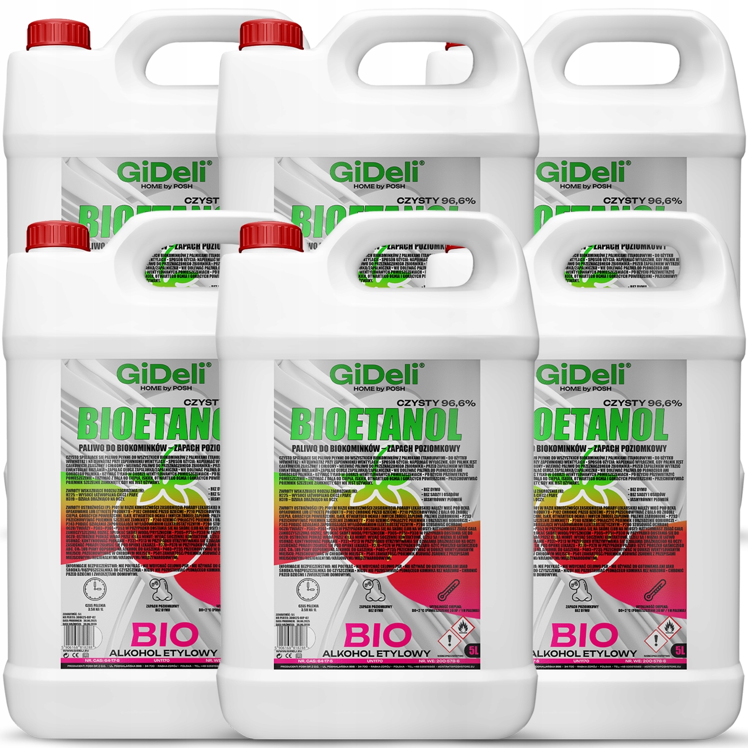 Bioetanol do krbu 6x 5L vůně hladiny biopaliva