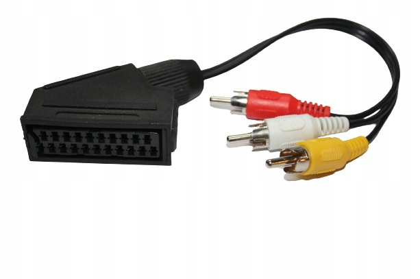 

Kabel Przejście Gniazdo Euro Scart 3 X Wtyk Czincz