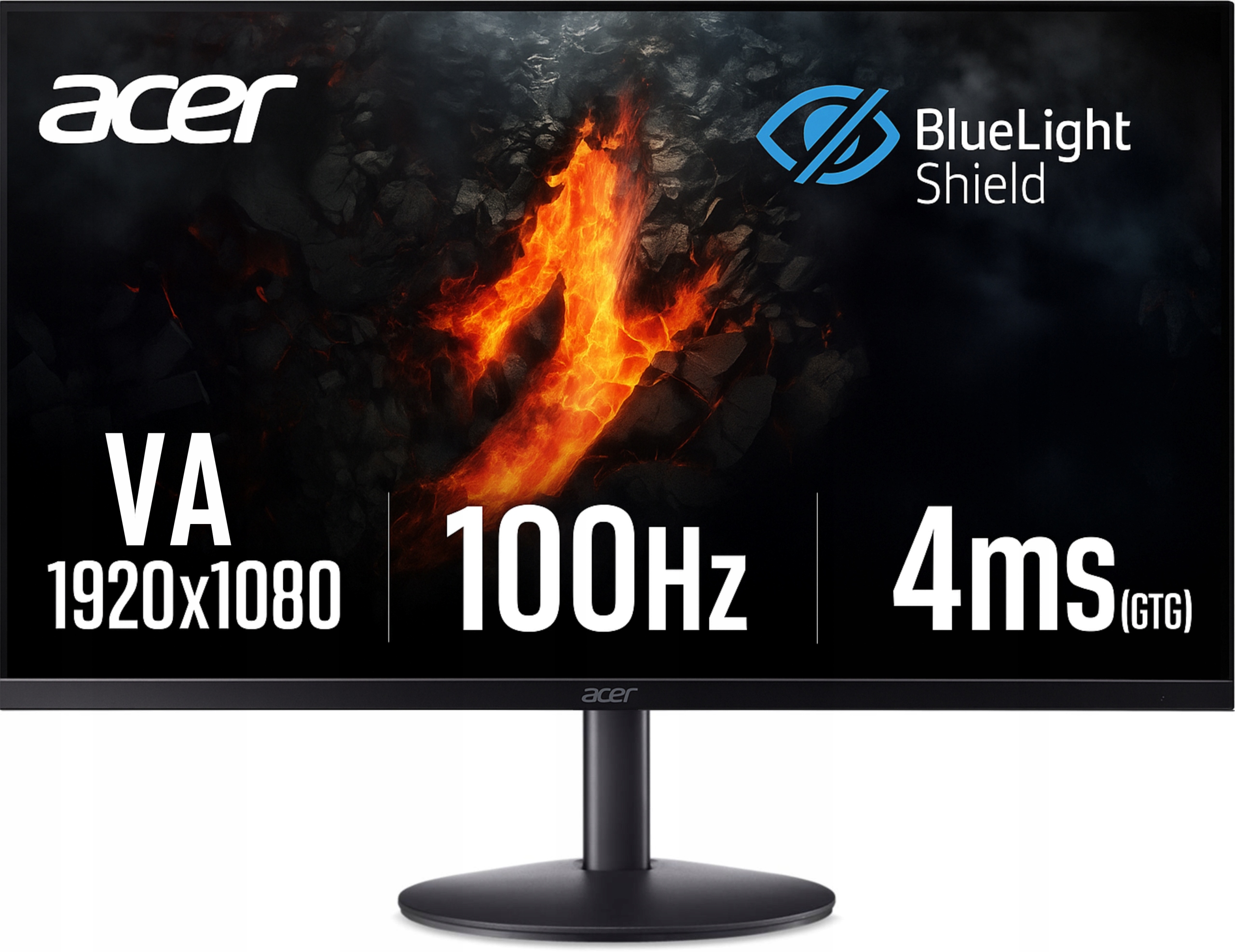 Acer SA242YH1 23.8" Fhd 100Hz Va ZeroFrame Hdmi – monitor do biura i domu