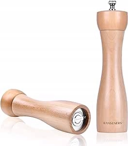 Mlýnek na pepř a sůl z bukového dřeva 22 cm 2ks
