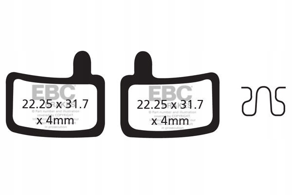 CFA467R Klocki hamulcowe rowerowe (organiczne wyczynowe) Ebc Brakes