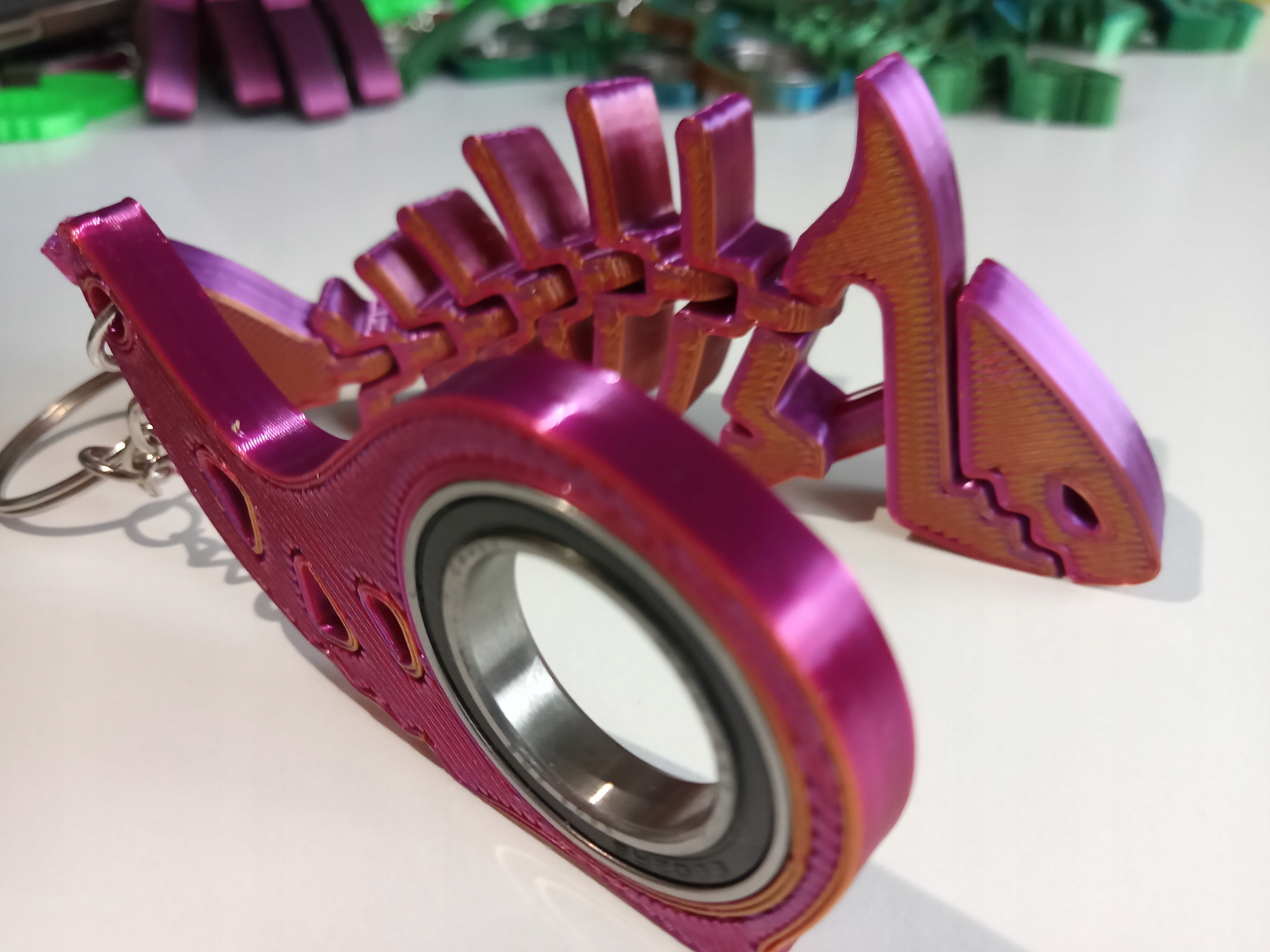 Keyspinner Keyrambit + Rekinek TikTok Key -PINK brelok Rodzaj Fidget Spinner