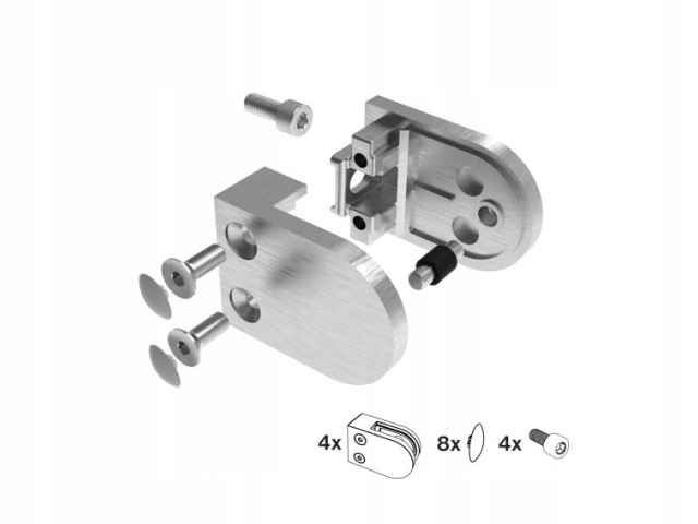 4KS Držák Skla Model 22 Plochý T:8-10,76