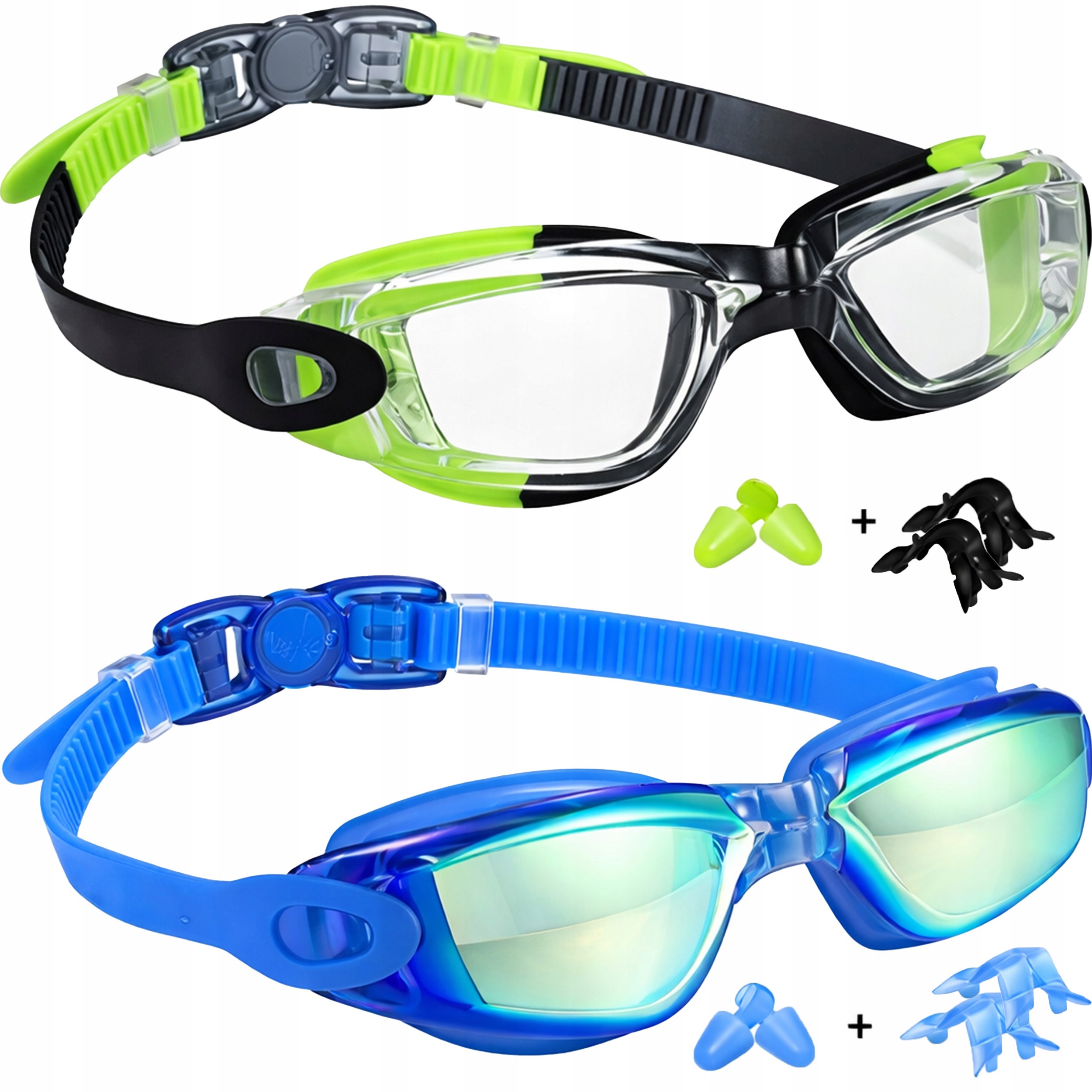 Okulary Pływackie Dla Dzieci Okularki Do Pływania Na Basen Anti Fog Uv x2